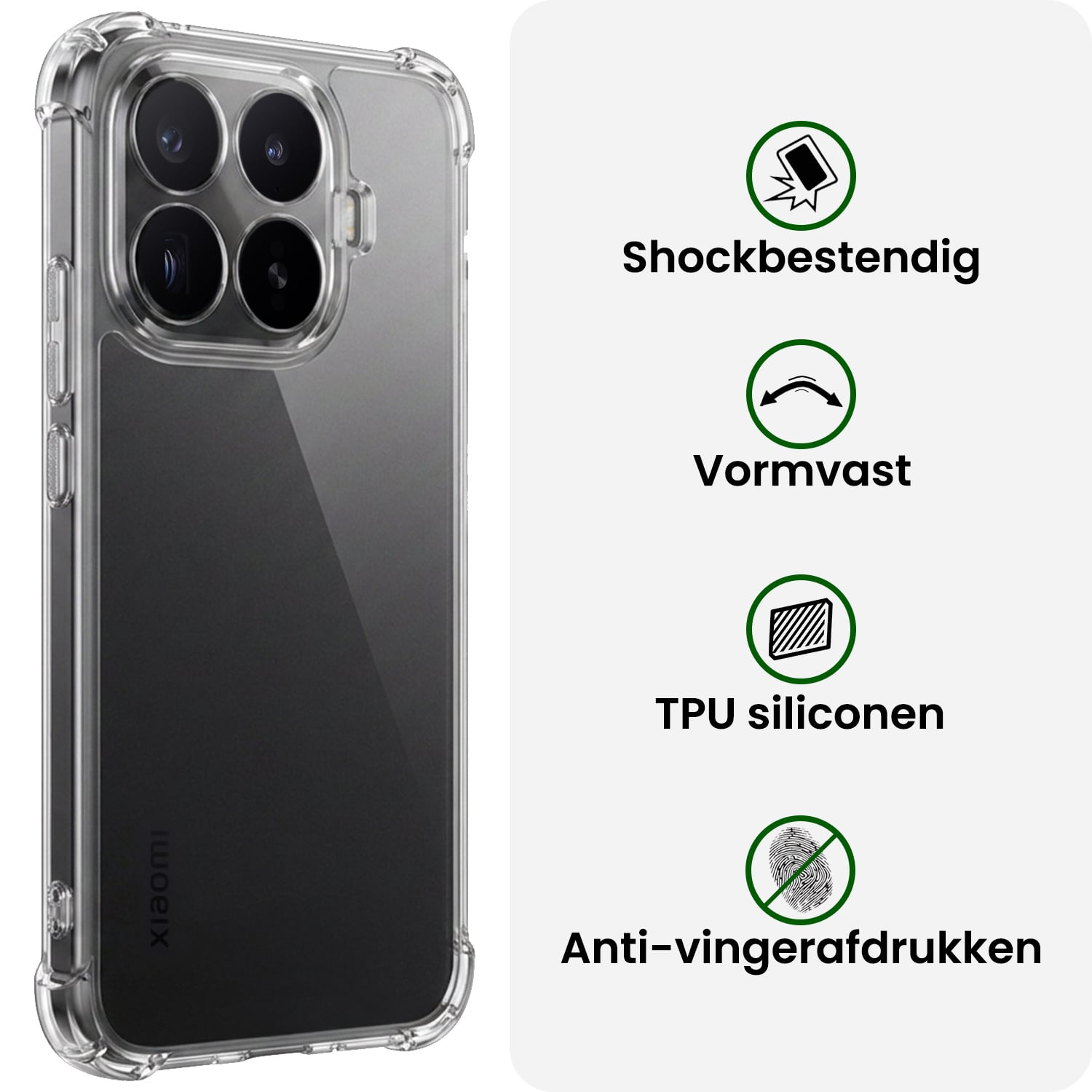 BASEY. BASEY. Xiaomi 17T Pro Hoesje Shockproof - Transparant