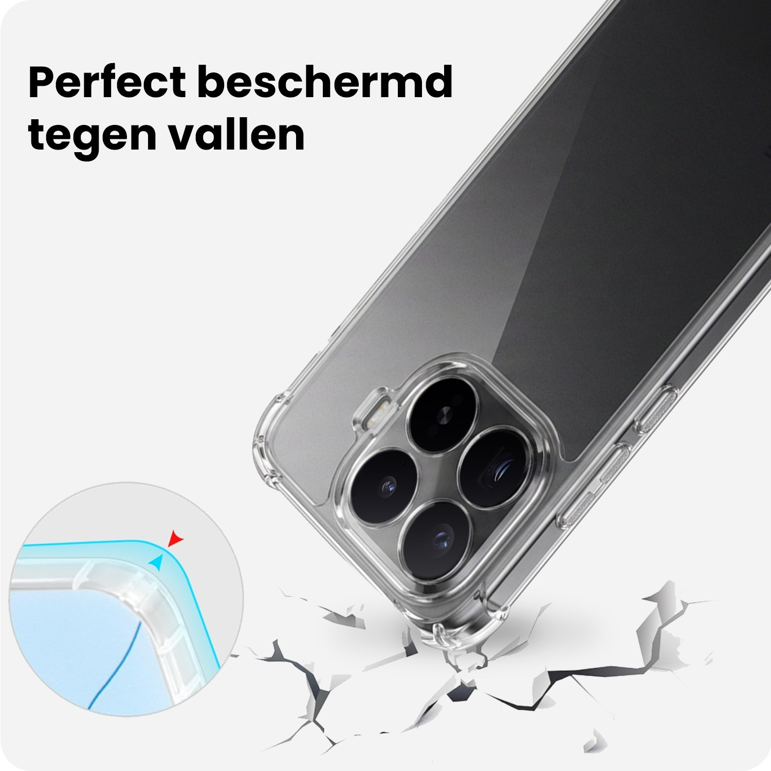 BASEY. BASEY. Xiaomi 17T Pro Hoesje Shockproof - Transparant - 2 PACK