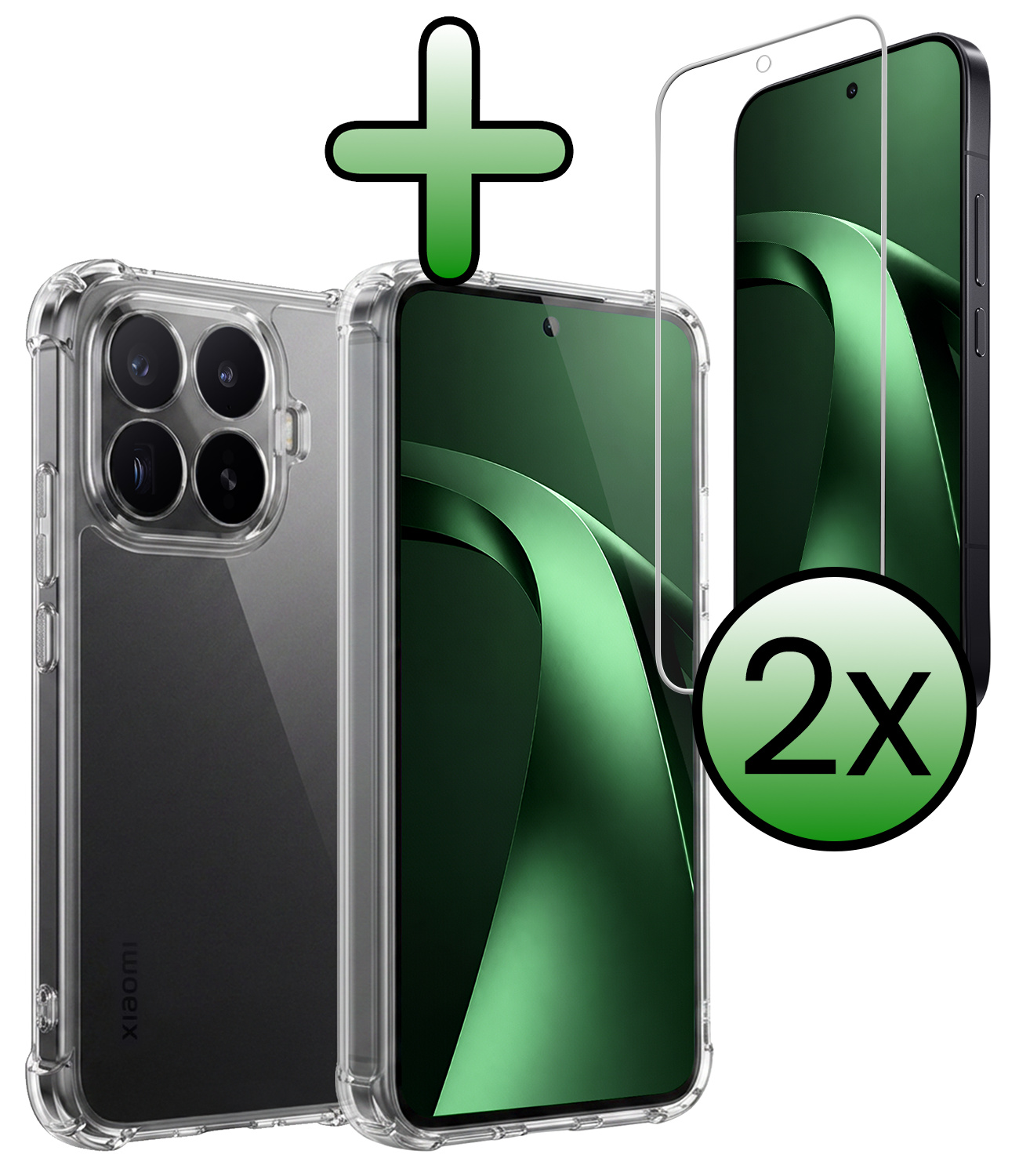 BASEY. BASEY. Xiaomi 17T Pro Hoesje Shockproof Met 2x Screenprotector