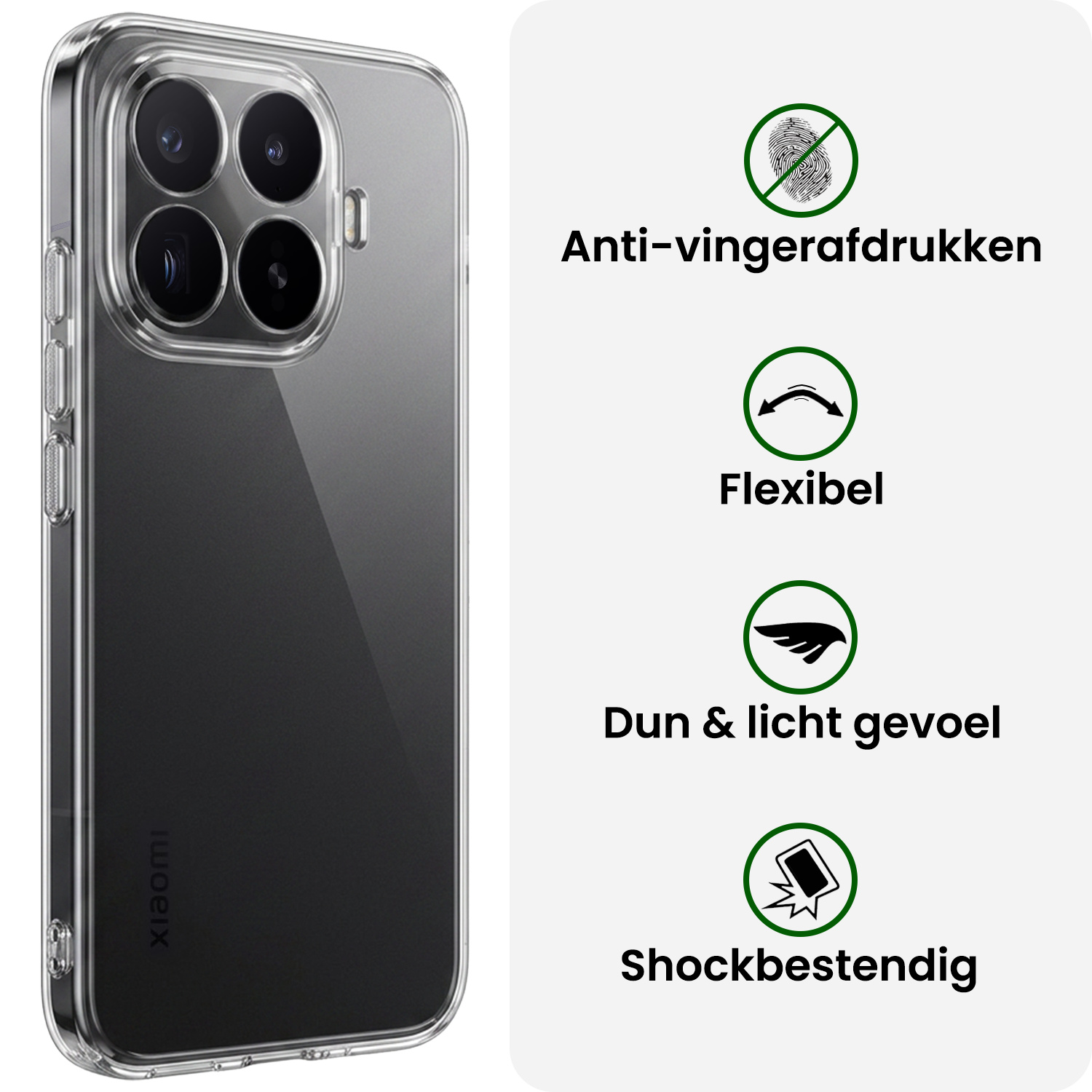 BASEY. BASEY. Xiaomi 17T Pro Hoesje Siliconen - Transparant