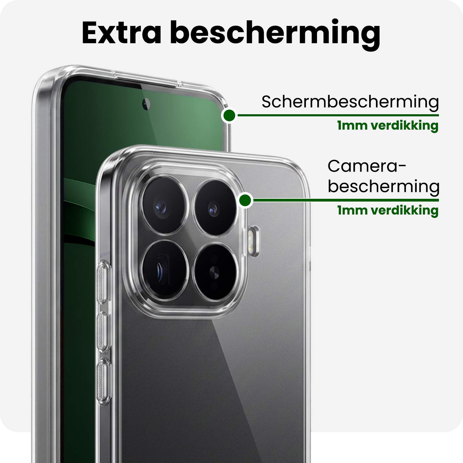 BASEY. BASEY. Xiaomi 17T Pro Hoesje Siliconen - Transparant
