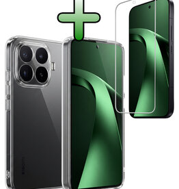 BASEY. BASEY. Xiaomi 17T Pro Hoesje Siliconen Met Screenprotector - Transparant
