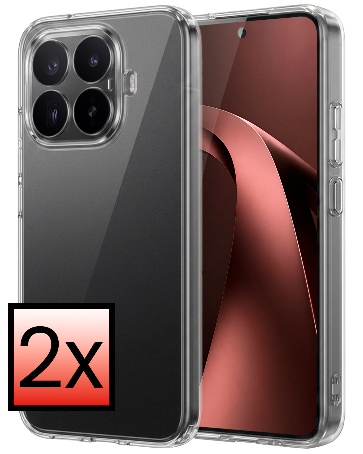 NoXx NoXx Xiaomi 17T Hoesje Siliconen - Transparant - 2 PACK