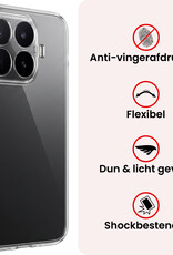 NoXx NoXx Xiaomi 17T Hoesje Siliconen Met Screenprotector - Transparant