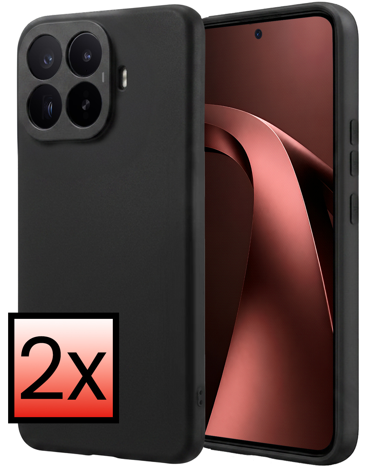 NoXx NoXx Xiaomi 17T Hoesje Siliconen - Zwart - 2 PACK