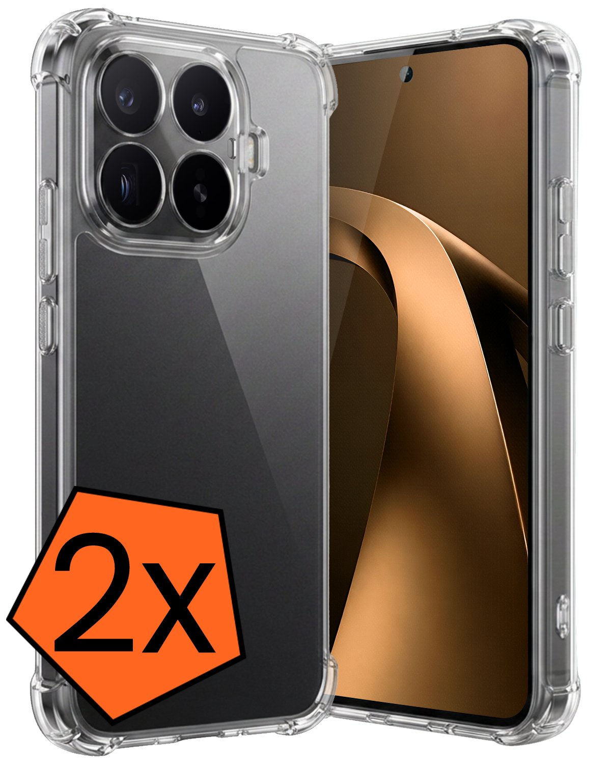 Nomfy Nomfy Xiaomi 17T Hoesje Shockproof - Transparant - 2 PACK