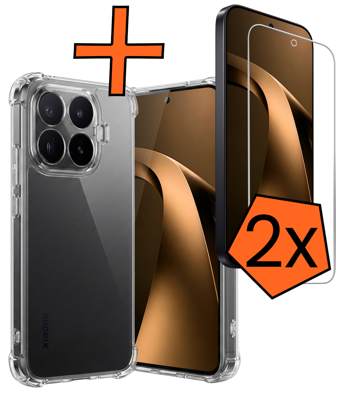 Nomfy Nomfy Xiaomi 17T Hoesje Shockproof Met 2x Screenprotector