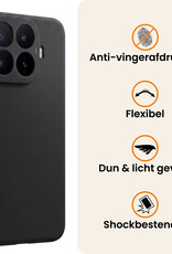 Nomfy Nomfy Xiaomi 17T Hoesje Siliconen Met Screenprotector - Zwart