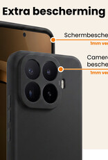 Nomfy Nomfy Xiaomi 17T Hoesje Siliconen Met Screenprotector - Zwart