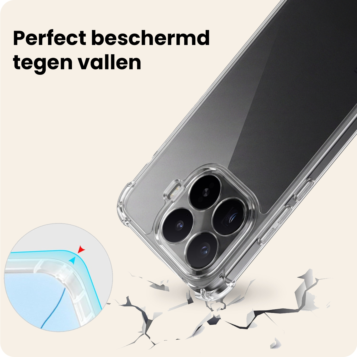 Nomfy Nomfy Xiaomi 17T Pro Hoesje Shockproof - Transparant - 2 PACK