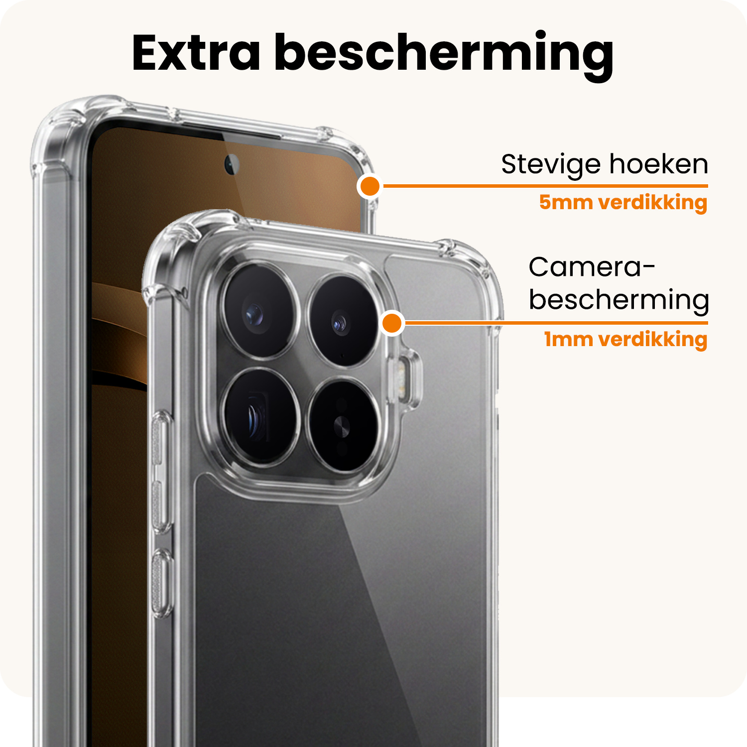 Nomfy Nomfy Xiaomi 17T Pro Hoesje Shockproof Met Screenprotector