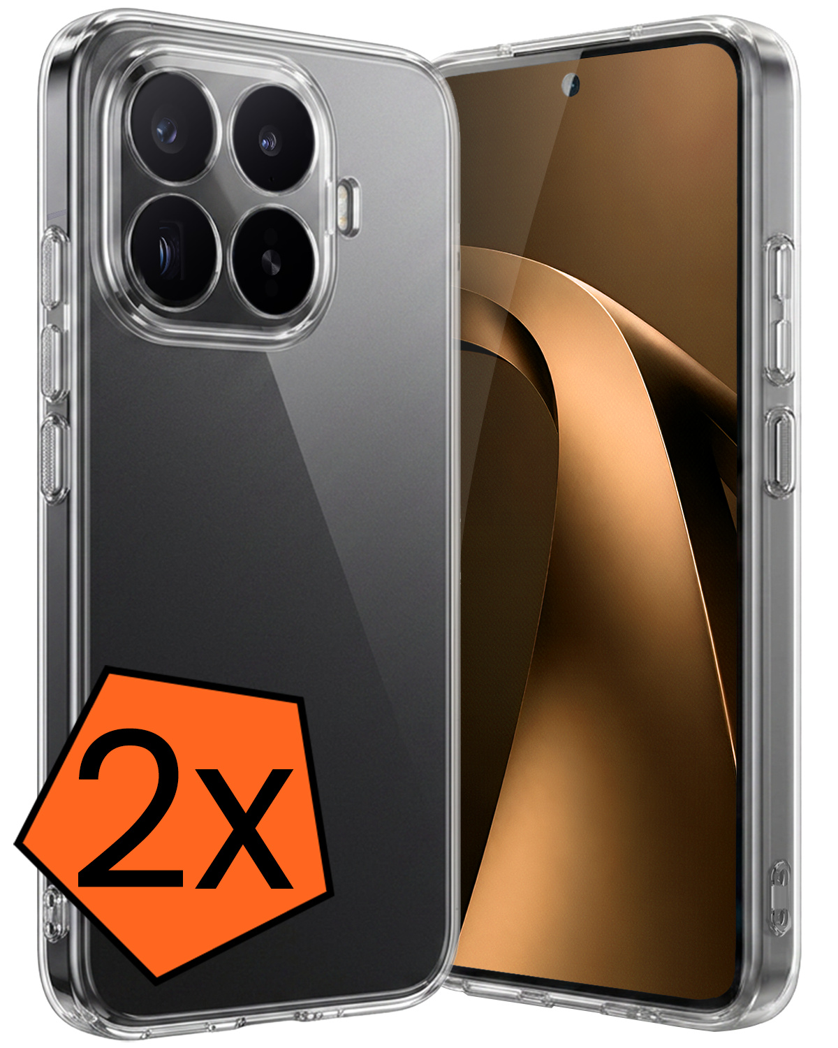 Nomfy Nomfy Xiaomi 17T Pro Hoesje Siliconen - Transparant - 2 PACK