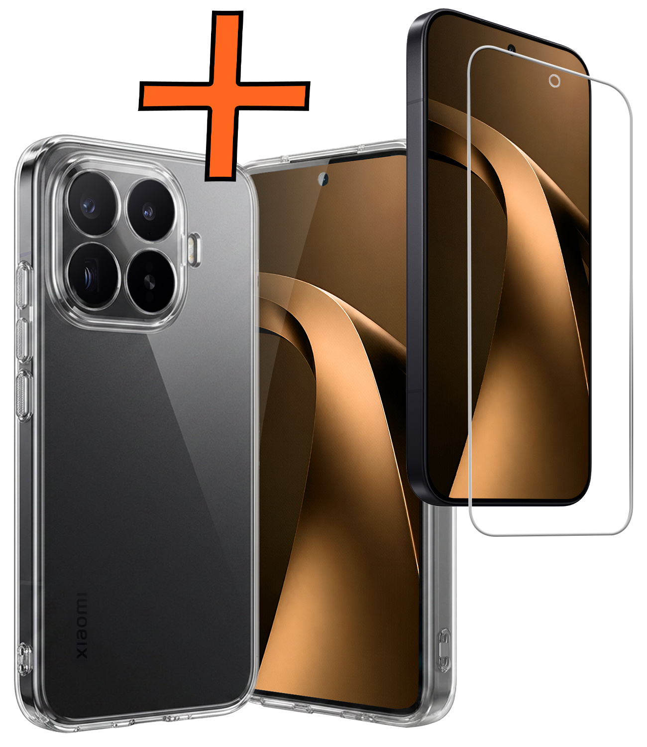 Nomfy Nomfy Xiaomi 17T Pro Hoesje Siliconen Met Screenprotector - Transparant