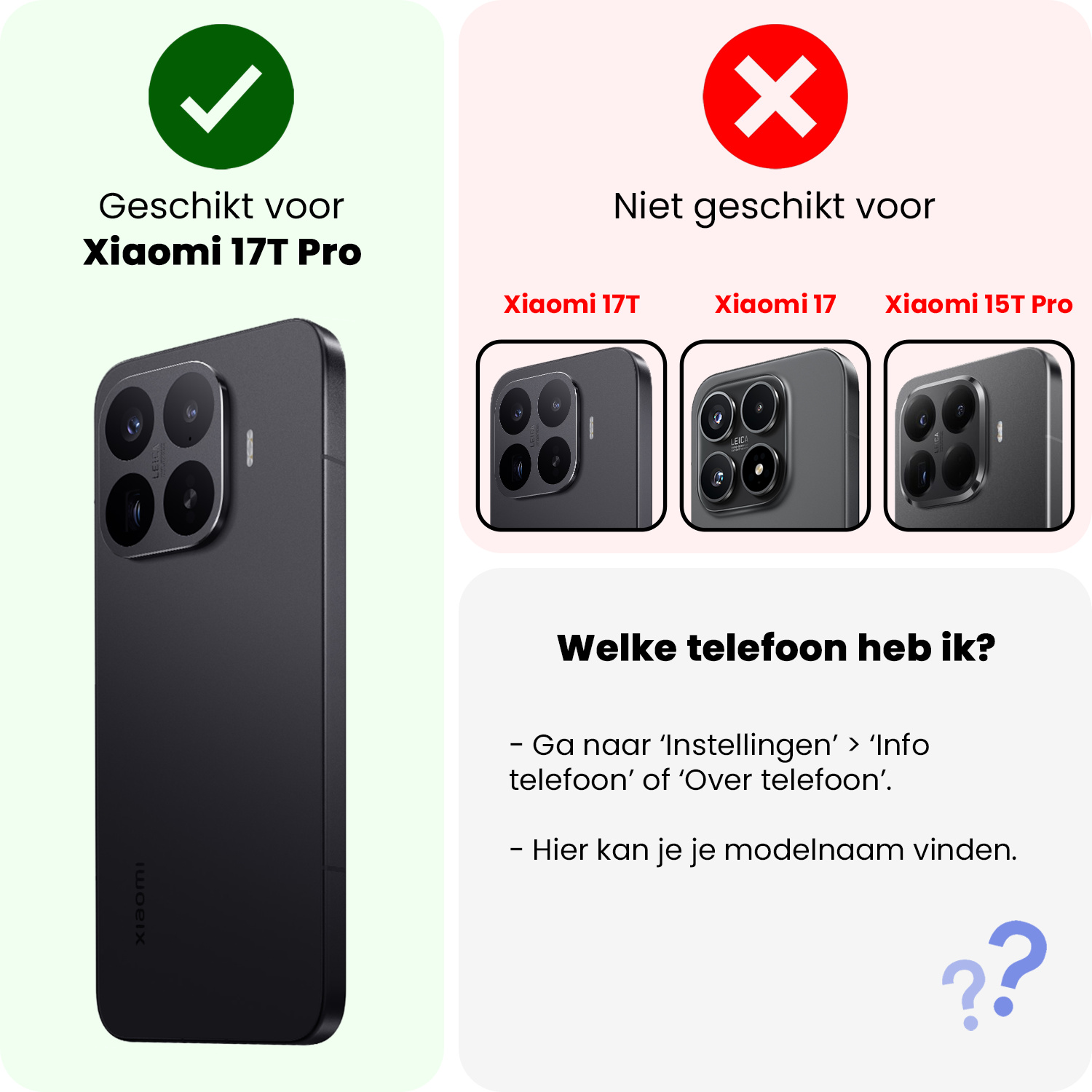 Nomfy Nomfy Xiaomi 17T Pro Hoesje Siliconen Met Screenprotector - Transparant