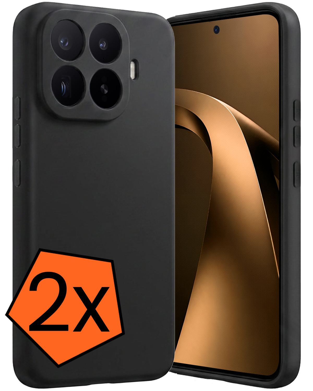 Nomfy Nomfy Xiaomi 17T Pro Hoesje Siliconen - Zwart - 2 PACK