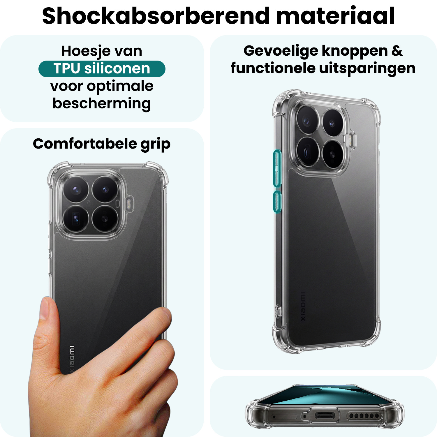 Forterra Forterra Xiaomi 17T Hoesje Shockproof Met Screenprotector