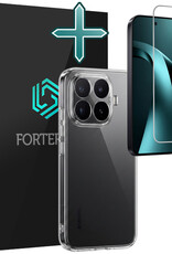Forterra Forterra Xiaomi 17T Hoesje Siliconen Met Screenprotector - Transparant