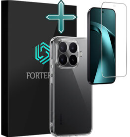 Forterra Forterra Xiaomi 17T Hoesje Siliconen Met Screenprotector - Transparant