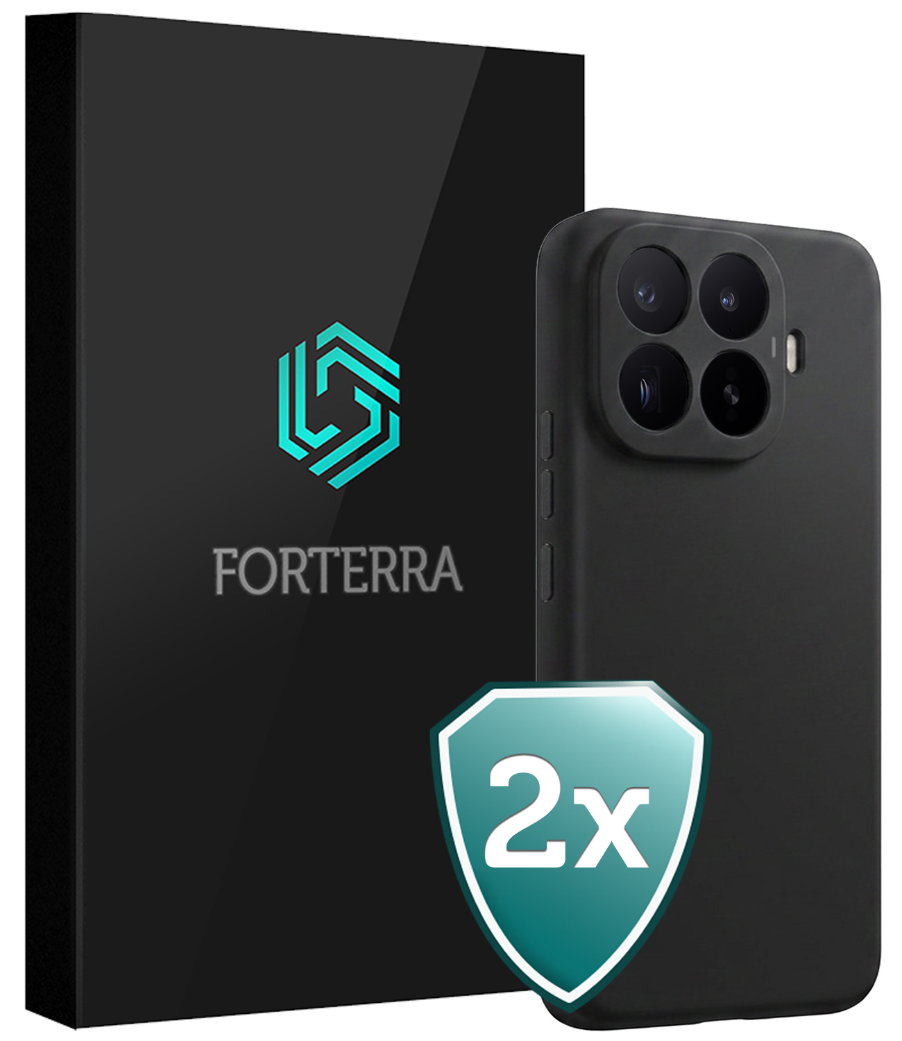 Forterra Forterra Xiaomi 17T Hoesje Siliconen - Zwart - 2 PACK