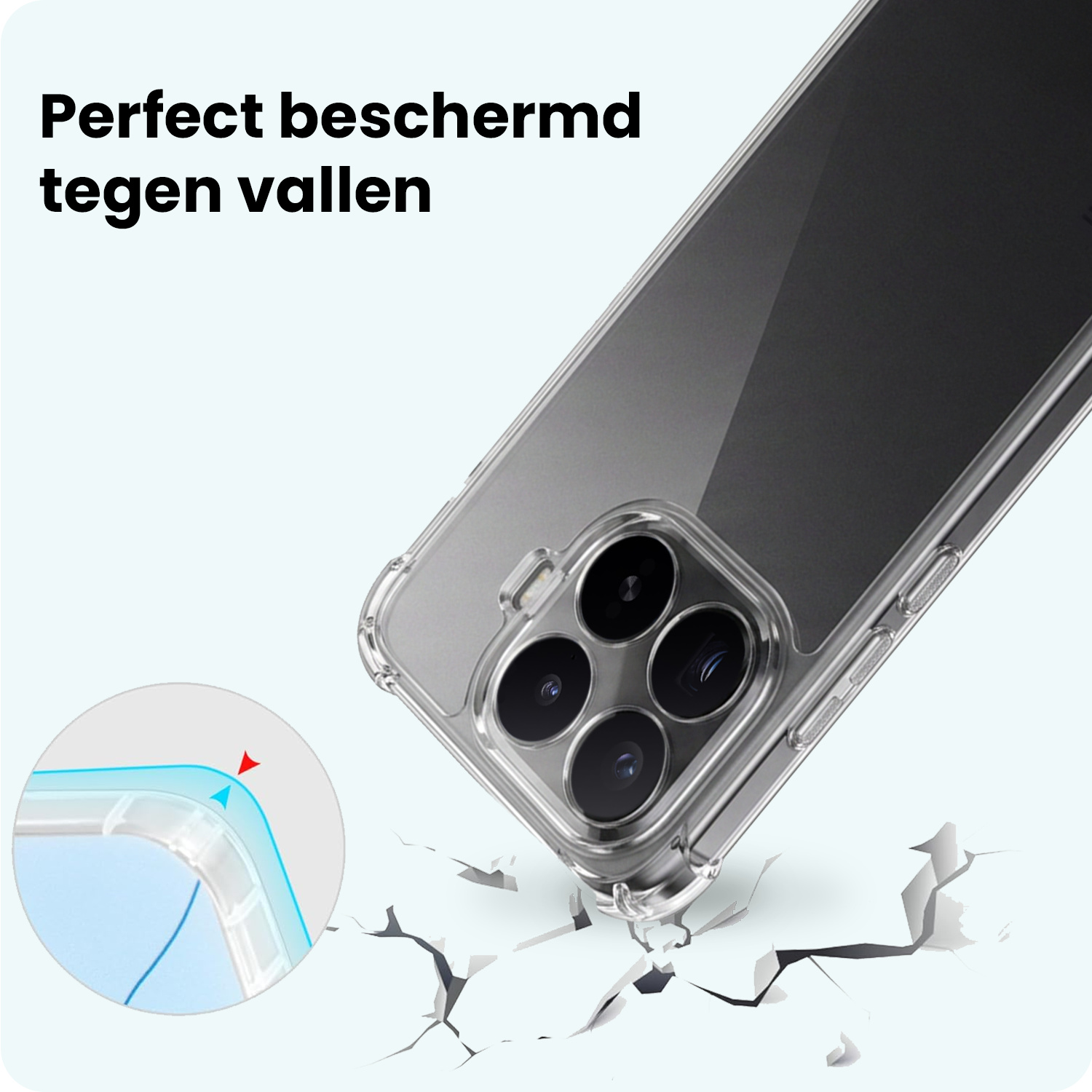 Forterra Forterra Xiaomi 17T Pro Hoesje Shockproof - Transparant