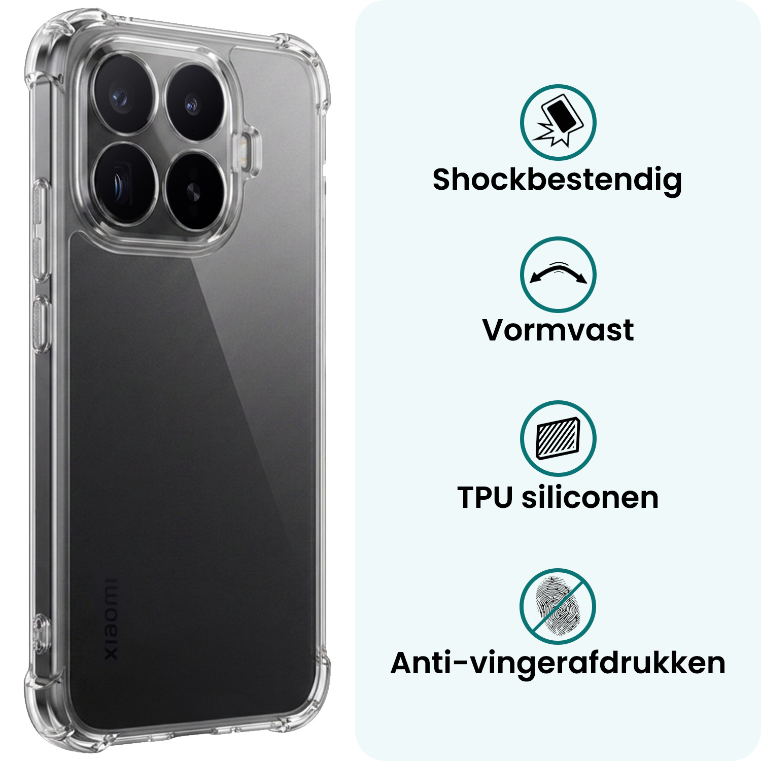Forterra Forterra Xiaomi 17T Pro Hoesje Shockproof Met 2x Screenprotector