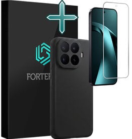 Forterra Forterra Xiaomi 17T Pro Hoesje Siliconen Met Screenprotector - Zwart