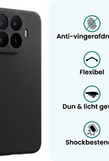 Forterra Forterra Xiaomi 17T Pro Hoesje Siliconen Met Screenprotector - Zwart