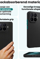 Forterra Forterra Xiaomi 17T Pro Hoesje Siliconen Met Screenprotector - Zwart