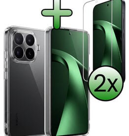 BASEY. BASEY. Xiaomi 17T Pro Hoesje Siliconen Met 2x Screenprotector - Transparant