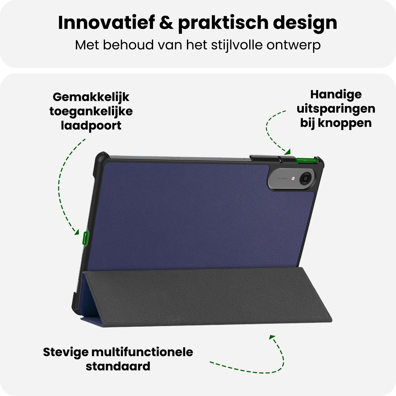 BASEY. BASEY. Lenovo Idea Tab Pro Gen 2 Hoesje - Donkerblauw