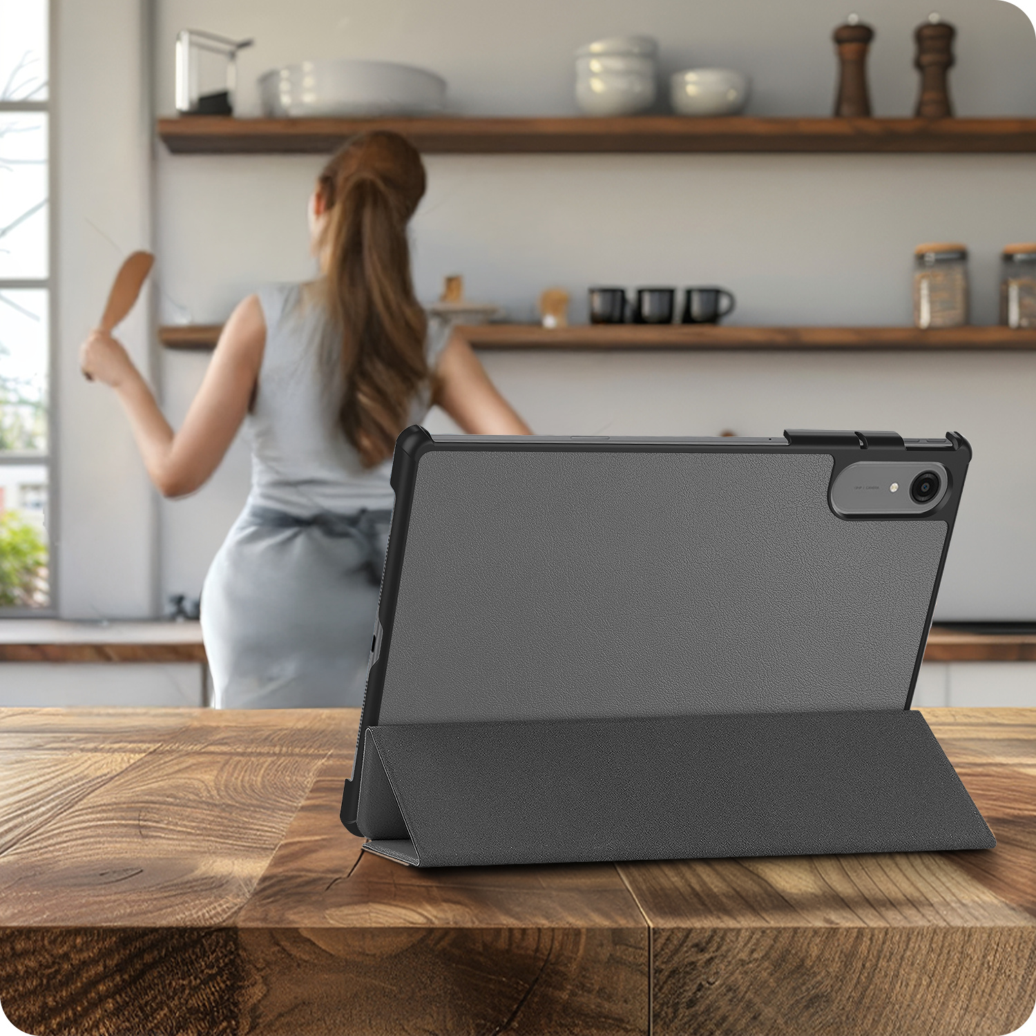 BASEY. BASEY. Lenovo Idea Tab Pro Gen 2 Hoesje - Grijs