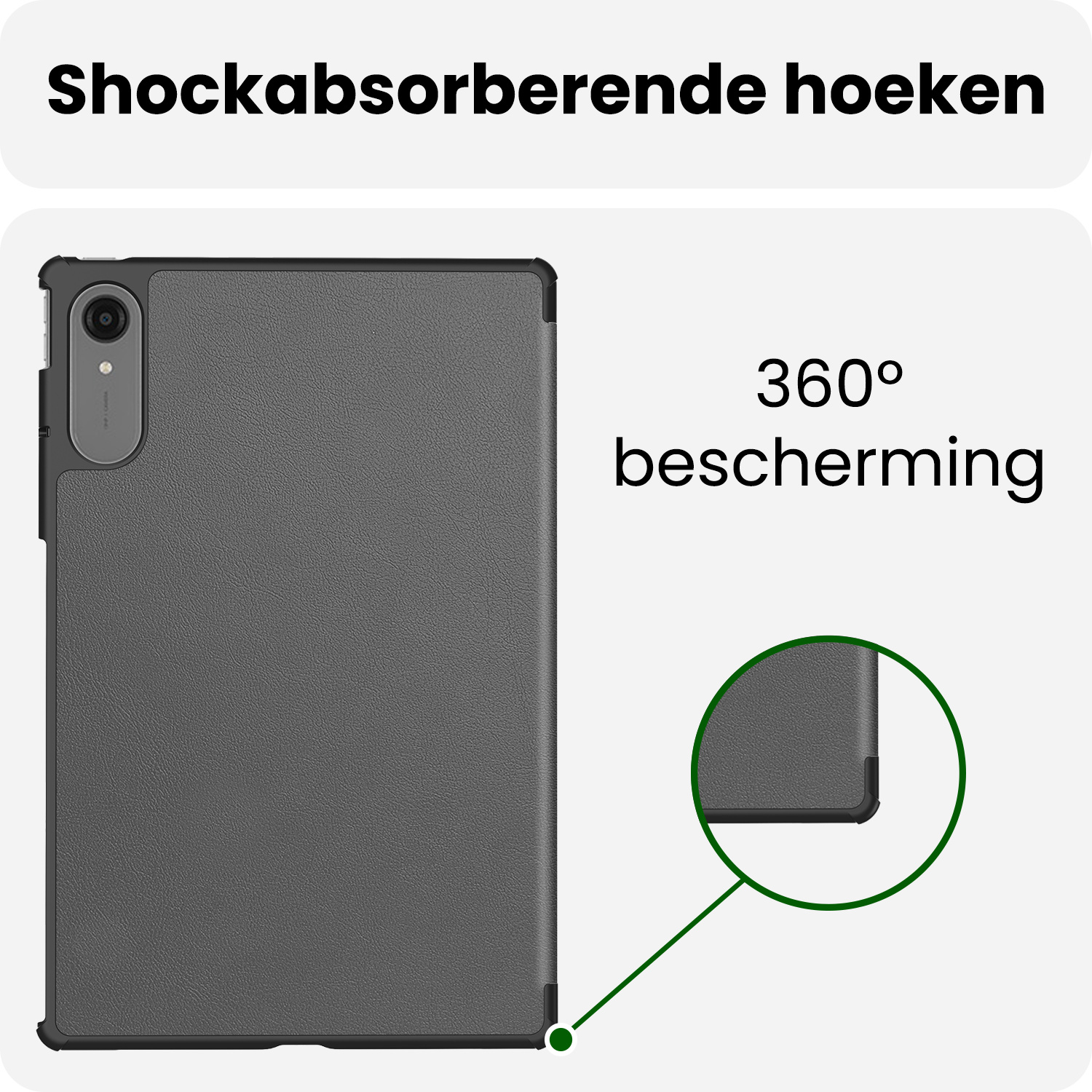 BASEY. BASEY. Lenovo Idea Tab Pro Gen 2 Hoesje - Grijs