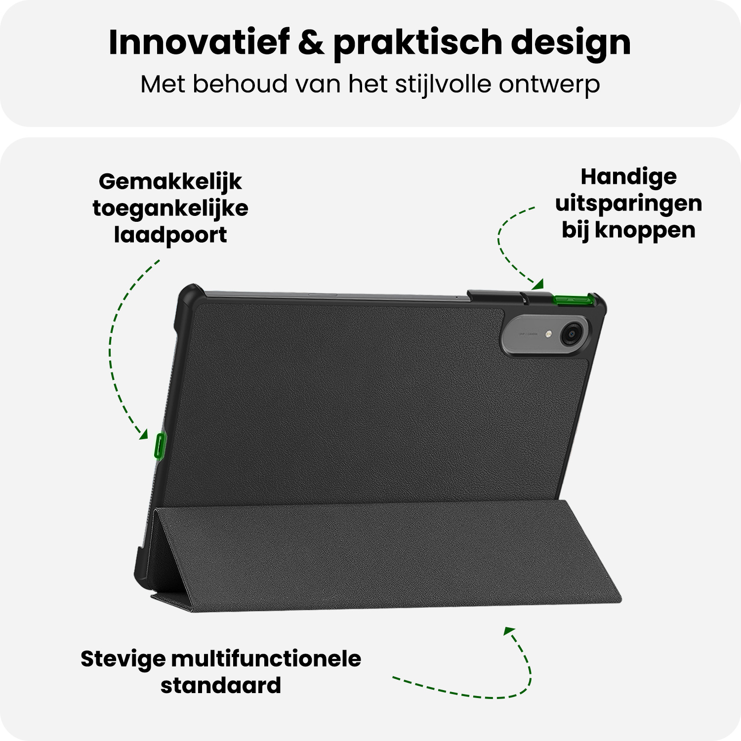 BASEY. BASEY. Lenovo Idea Tab Pro Gen 2 Hoesje - Zwart