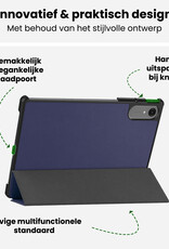BASEY. BASEY. Lenovo Idea Tab Pro Gen 2 Hoesje Met Screenprotector - Donkerblauw