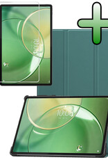 BASEY. BASEY. Lenovo Idea Tab Pro Gen 2 Hoesje Met Screenprotector - Donkergroen