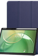 BASEY. BASEY. Lenovo Idea Tab Pro Gen 2 Hoesje Met Uitsparing Lenovo Pen - Donkerblauw