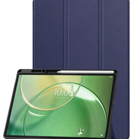 BASEY. BASEY. Lenovo Idea Tab Pro Gen 2 Hoesje Met Uitsparing Lenovo Pen - Donkerblauw