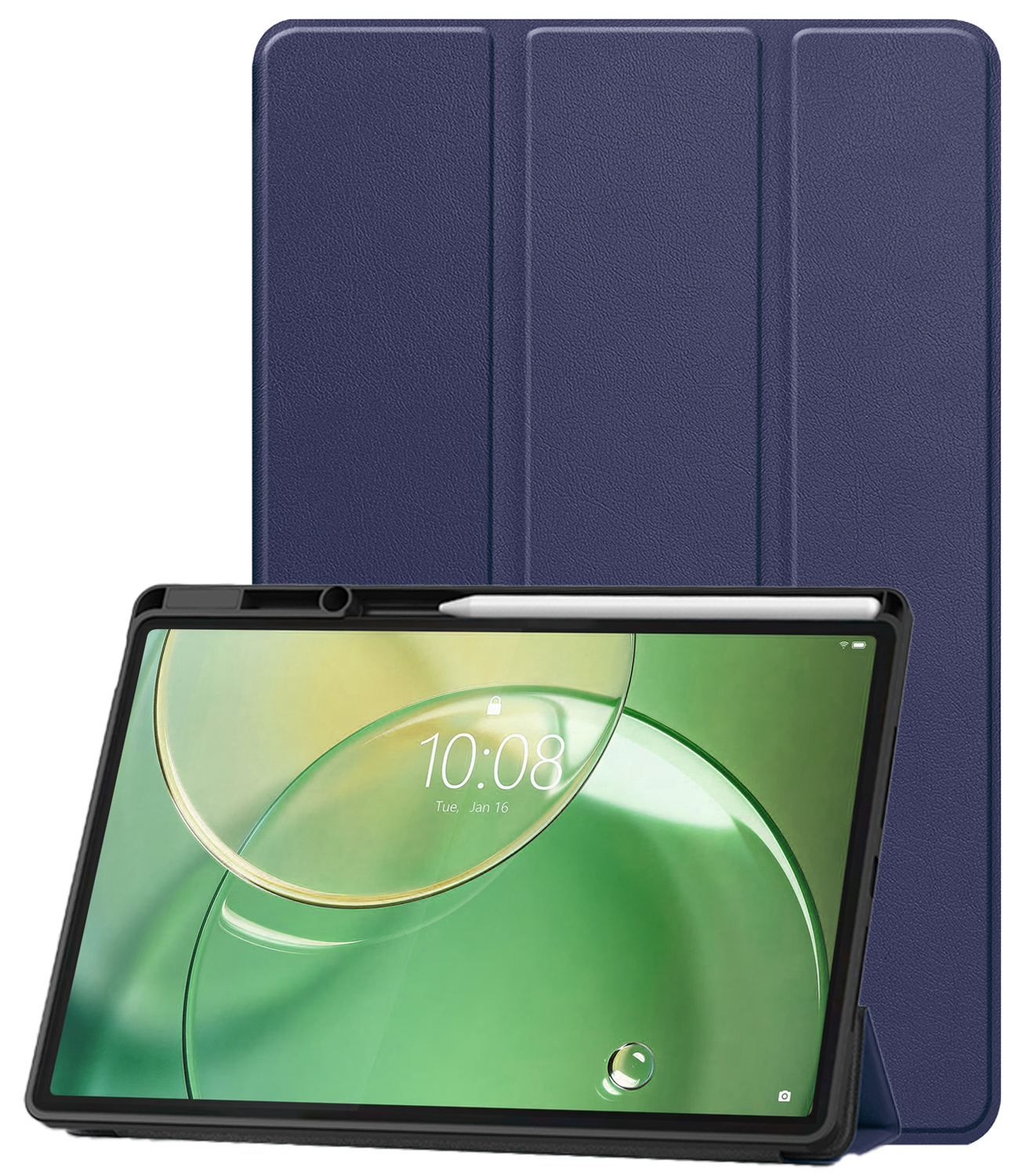 BASEY. BASEY. Lenovo Idea Tab Pro Gen 2 Hoesje Met Uitsparing Lenovo Pen - Donkerblauw