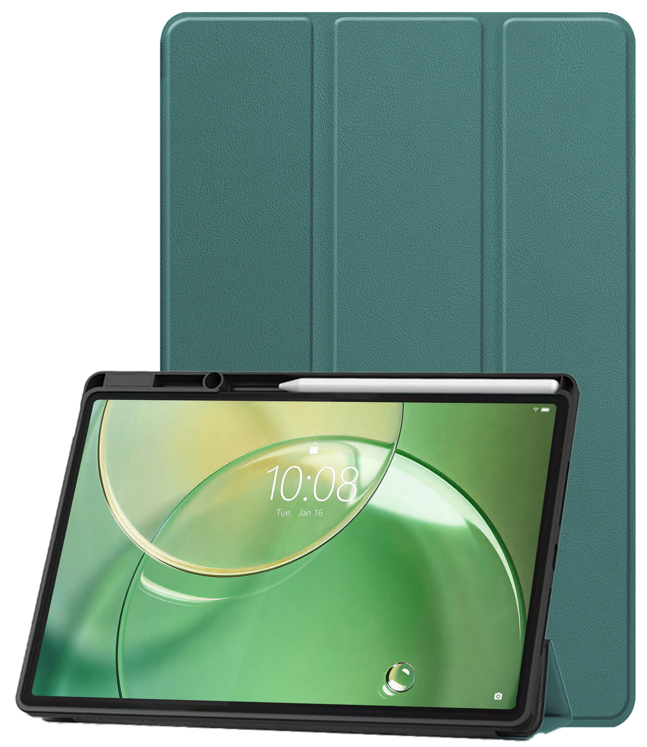 BASEY. BASEY. Lenovo Idea Tab Pro Gen 2 Hoesje Met Uitsparing Lenovo Pen - Donkergroen