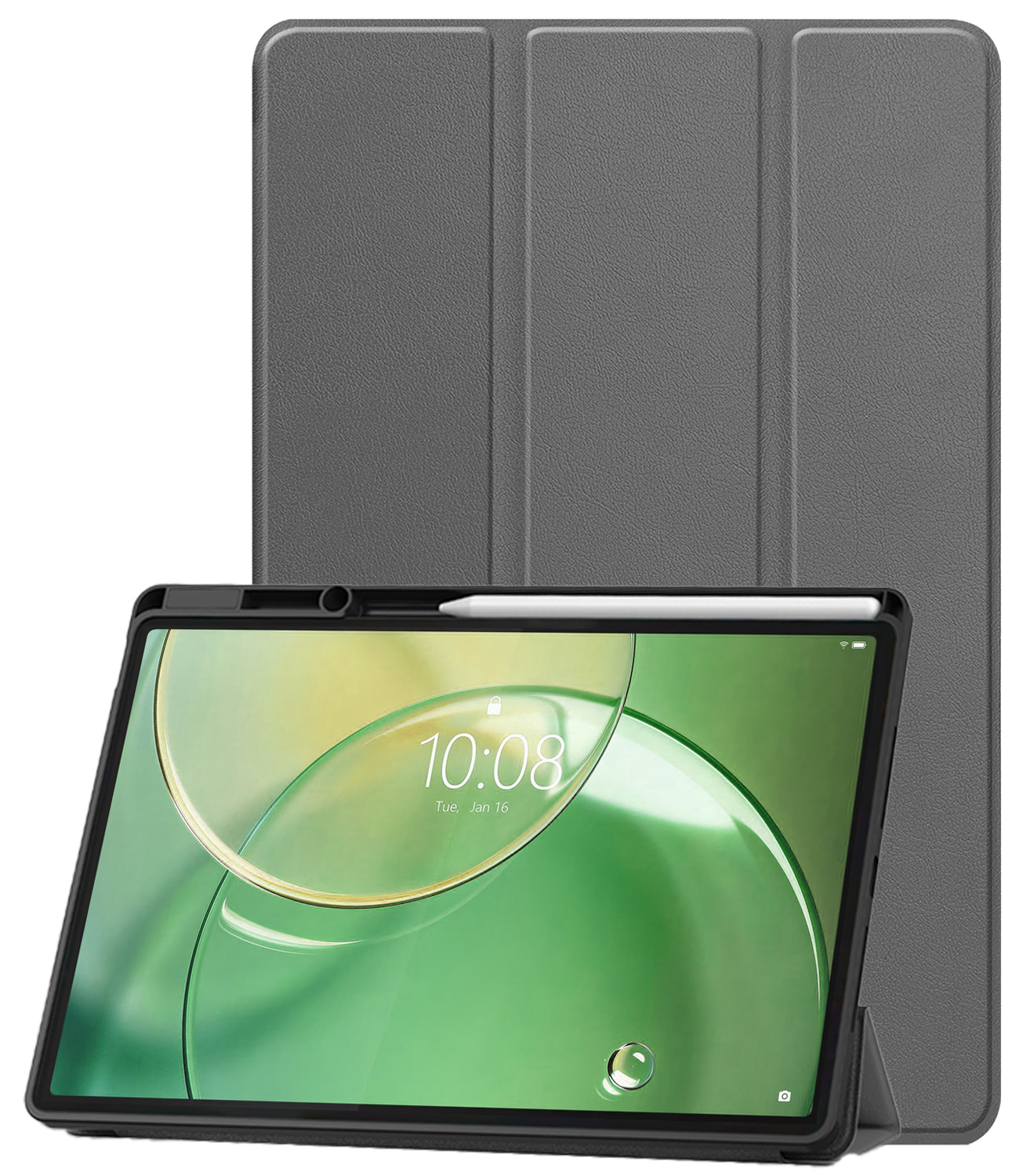 BASEY. BASEY. Lenovo Idea Tab Pro Gen 2 Hoesje Met Uitsparing Lenovo Pen - Grijs
