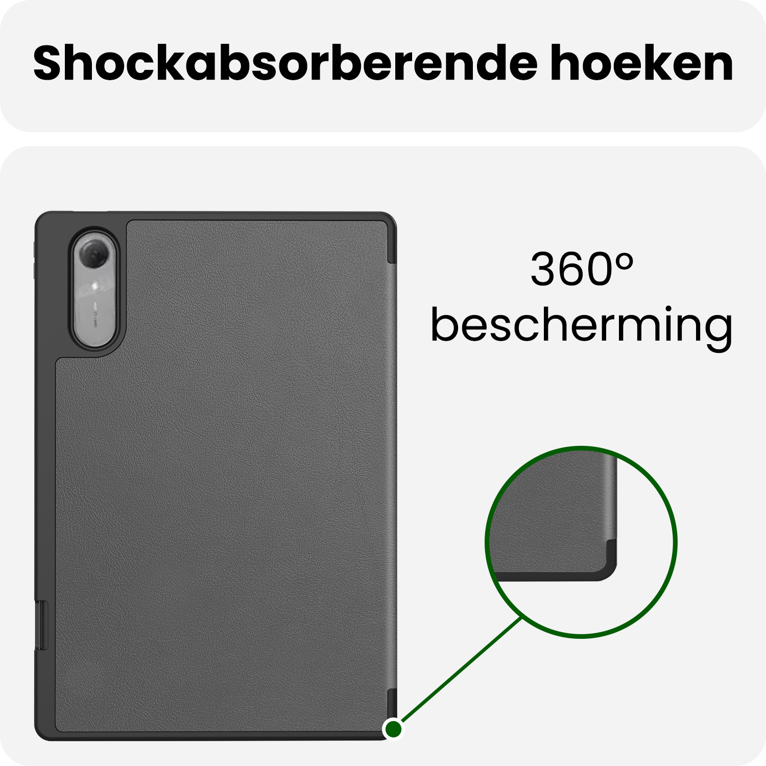 BASEY. BASEY. Lenovo Idea Tab Pro Gen 2 Hoesje Met Uitsparing Lenovo Pen - Grijs