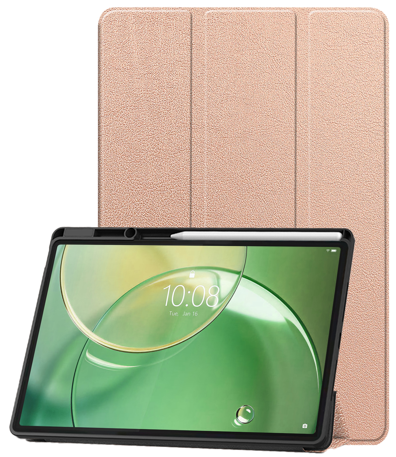 BASEY. BASEY. Lenovo Idea Tab Pro Gen 2 Hoesje Met Uitsparing Lenovo Pen - Rose Goud