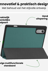 BASEY. BASEY. Lenovo Idea Tab Pro Gen 2 Hoesje Met Uitsparing Lenovo Pen Met Screenprotector - Donkergroen