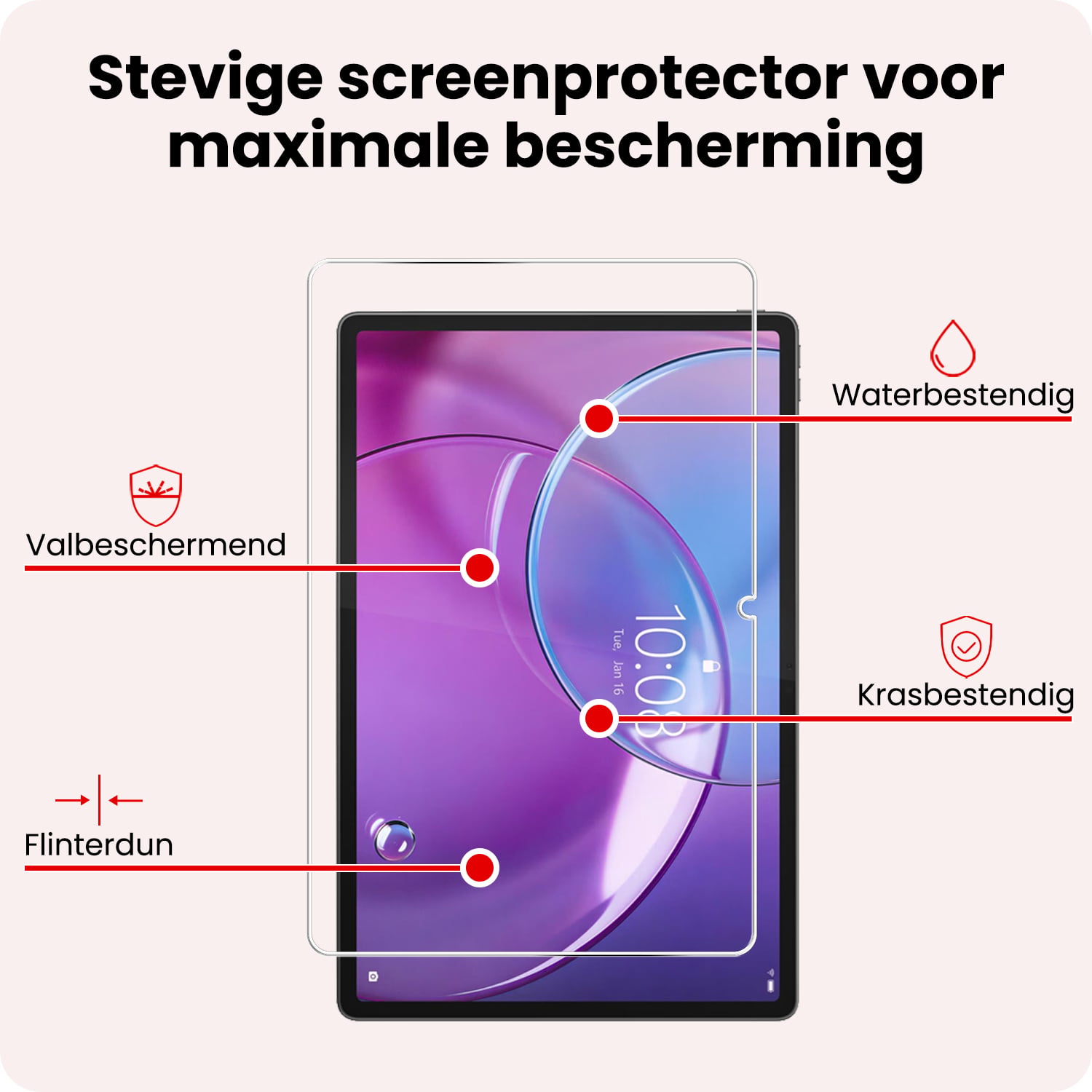 NoXx NoXx Lenovo Idea Tab Pro Gen 2 Screenprotector - 3 PACK