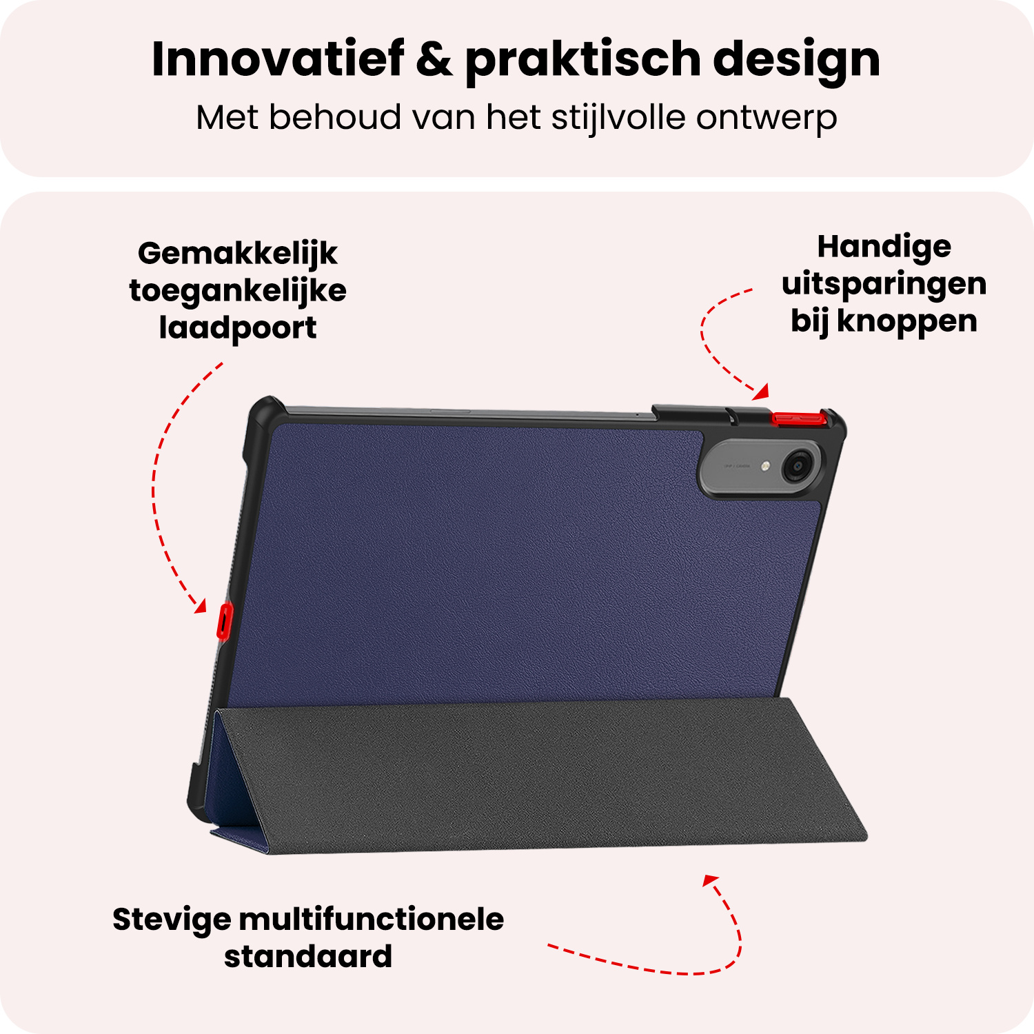 NoXx NoXx Lenovo Idea Tab Pro Gen 2 Hoesje - Donkerblauw