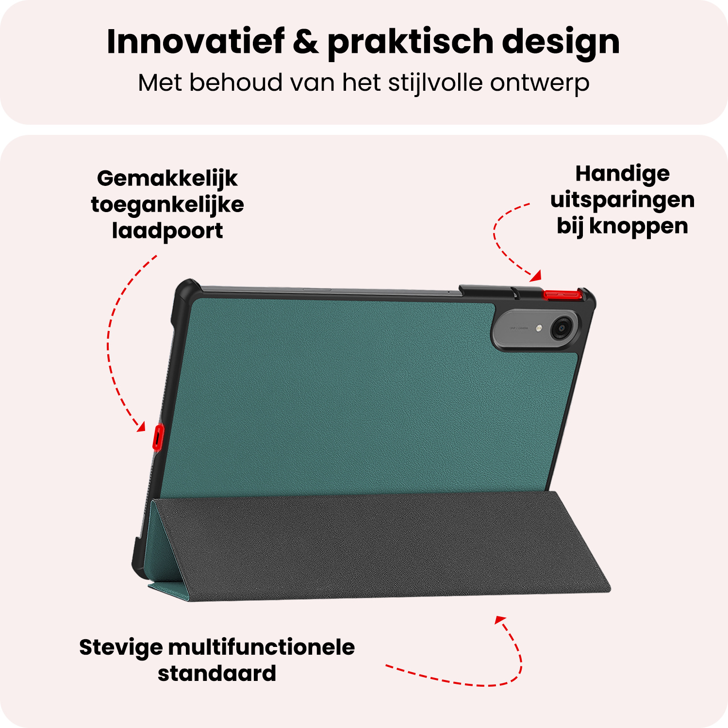 NoXx NoXx Lenovo Idea Tab Pro Gen 2 Hoesje - Donkergroen