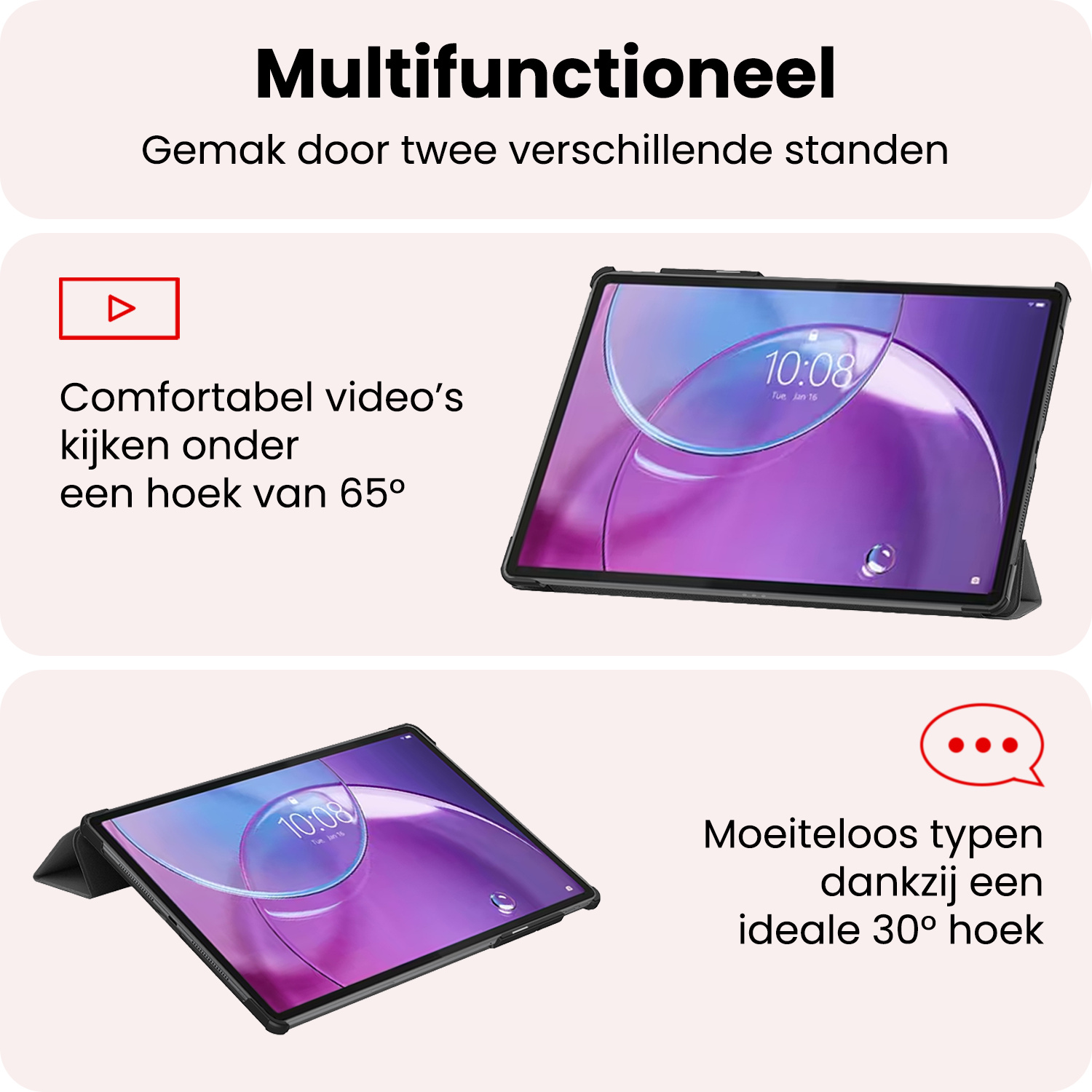 NoXx NoXx Lenovo Idea Tab Pro Gen 2 Hoesje - Grijs