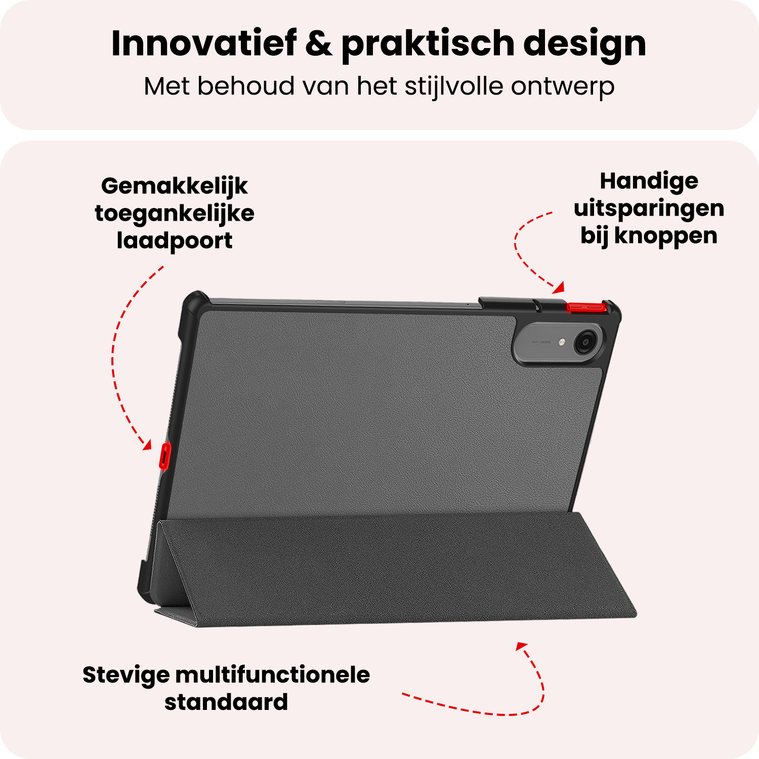 NoXx NoXx Lenovo Idea Tab Pro Gen 2 Hoesje - Grijs