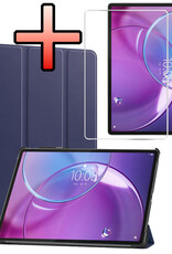 NoXx NoXx Lenovo Idea Tab Pro Gen 2 Hoesje Met Screenprotector - Donkerblauw