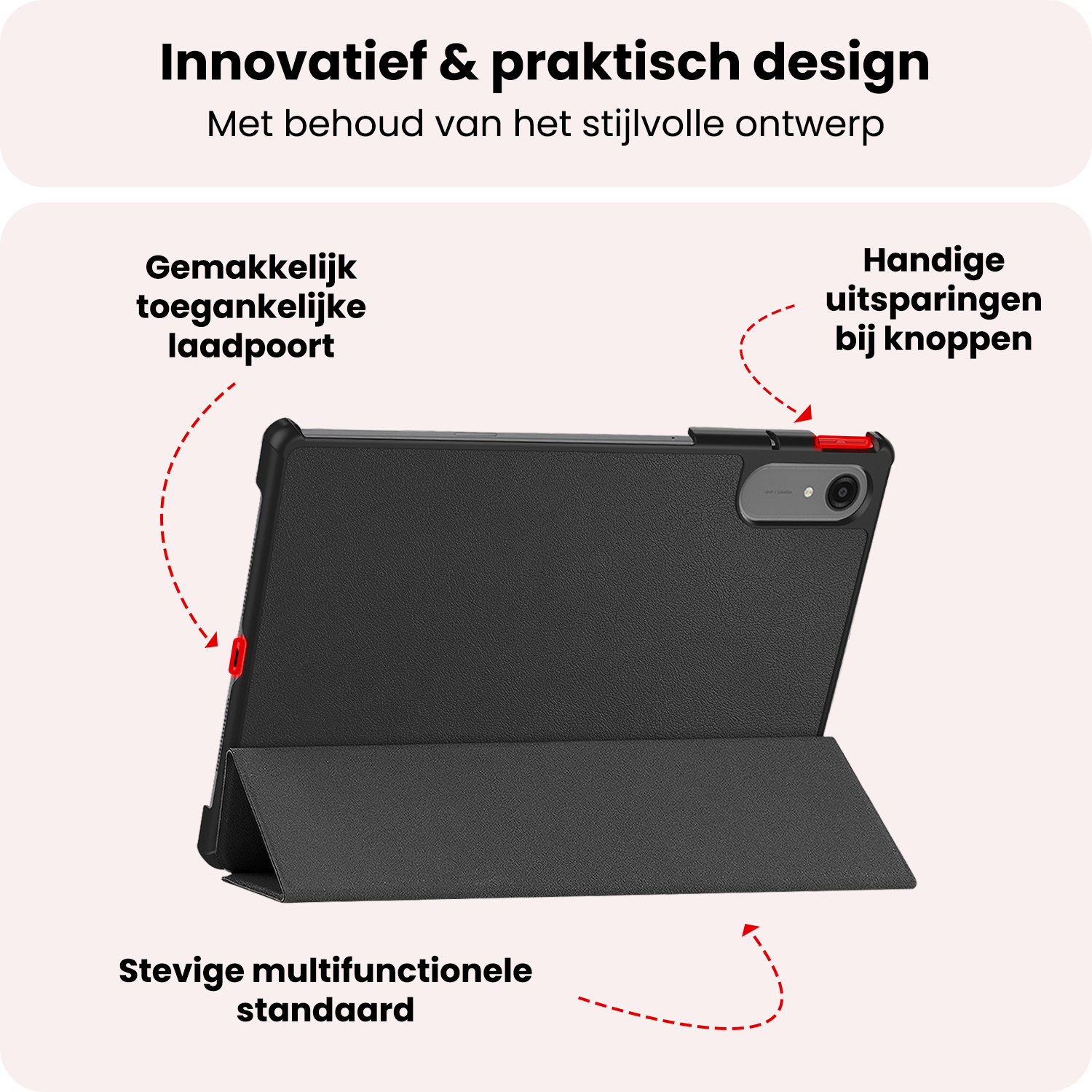 NoXx NoXx Lenovo Idea Tab Pro Gen 2 Hoesje Met Screenprotector - Zwart